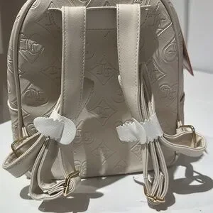 New $99 MSRP Juicy Couture Cream and Gold Backpack with tags Juicy Couture | Bags | Juicy Couture Cream Pu Leather Mini  main image 2